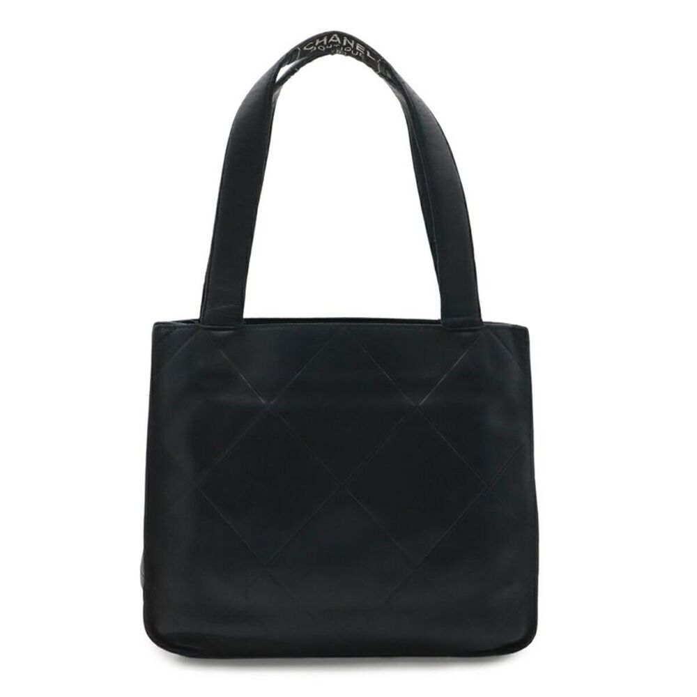 Chanel Lambskin Handbag Tote Black